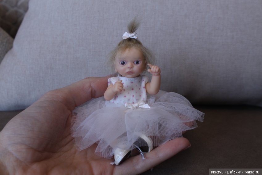 Малышка с хвостиком. Авторская кукла (фото 9)