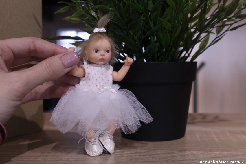 Малышка с хвостиком. Авторская кукла (фото 4)
