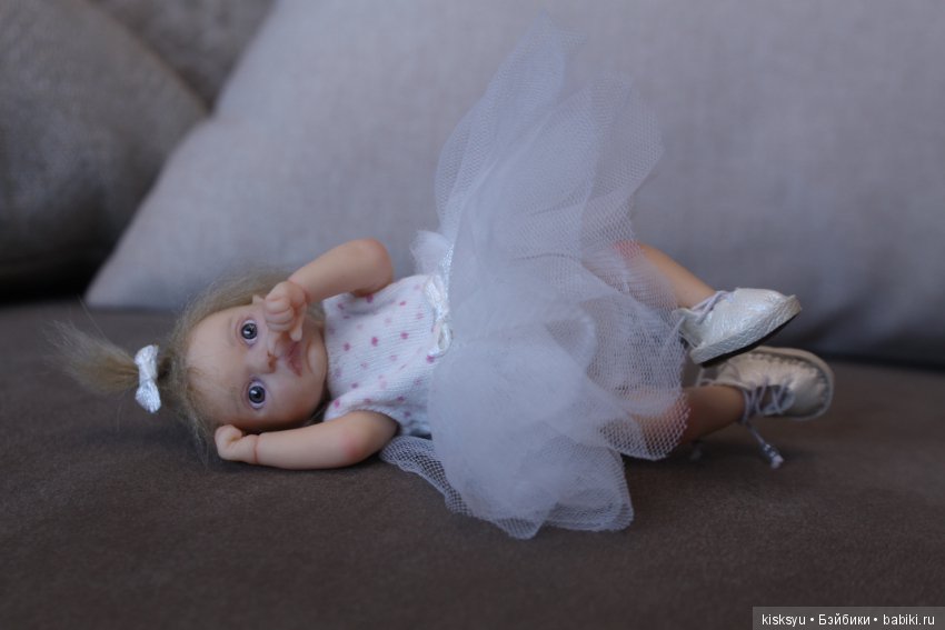 Малышка с хвостиком. Авторская кукла