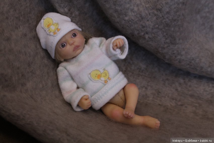 Малышка с хвостиком. Авторская кукла