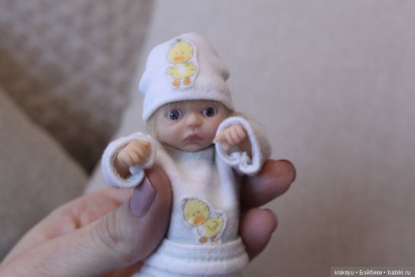 Малышка с хвостиком. Авторская кукла