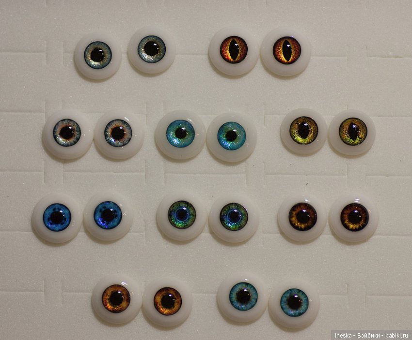 Реалистичные глазки ручной работы с эффектами Magic Sparkle 6-30мм