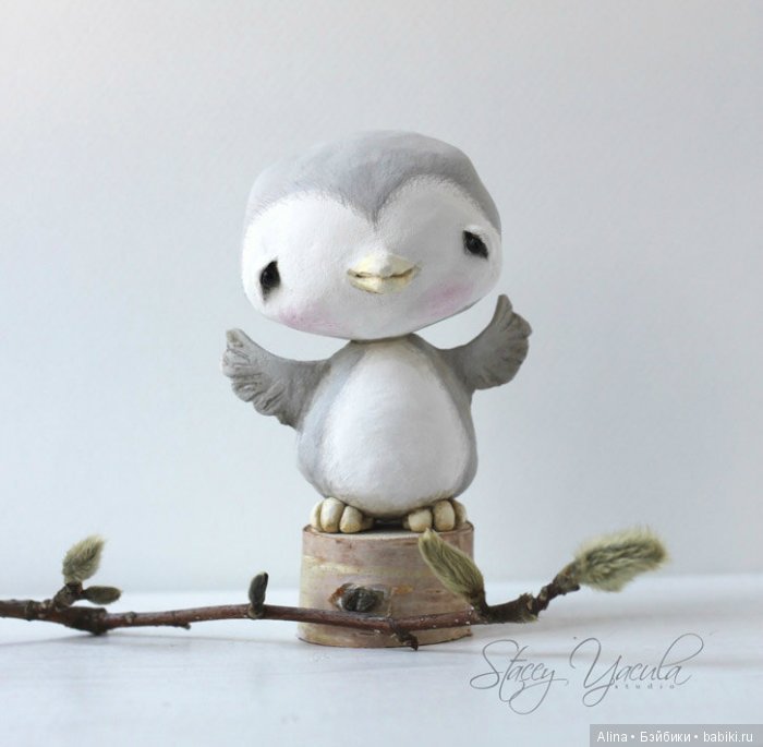 Милые зимние поделки Stacey Yacula из папье маше (фото 2)