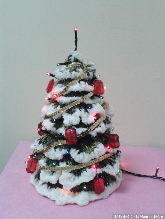 Новогодняя вязаная ёлочка (фото 2)