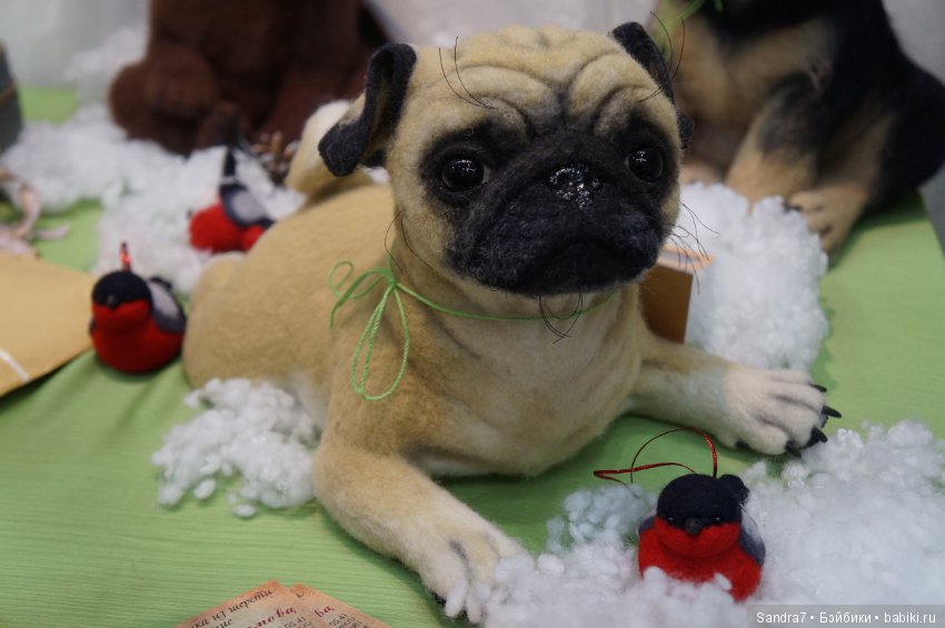 Hello, Teddy! Удивительные "живые" малыши в технике сухого валяния из шерсти. И как авторы украсили свои стенды в преддверии праздника (фото 10)