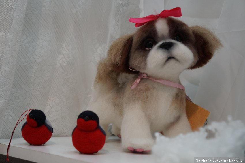 Hello, Teddy! Удивительные "живые" малыши в технике сухого валяния из шерсти. И как авторы украсили свои стенды в преддверии праздника (фото 7)