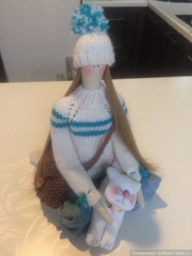 Зимняя Тильдочка. Кукла из ткани (фото 7)