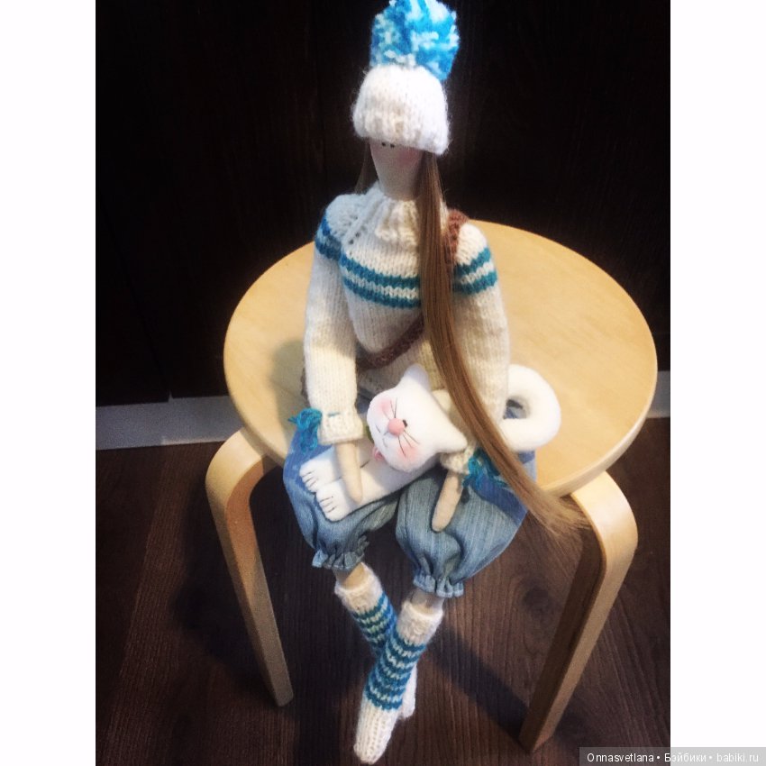 Зимняя Тильдочка. Кукла из ткани
