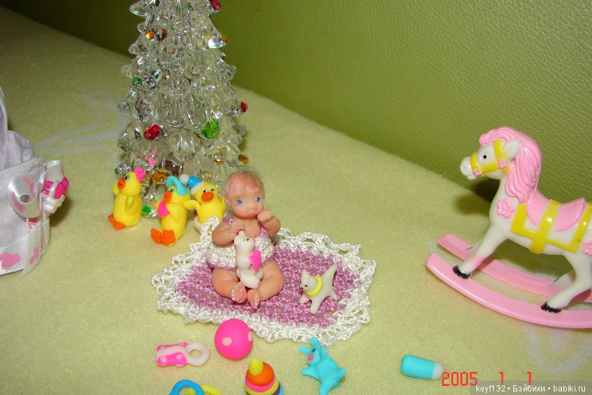 Евочка - мини кукла — Авторские миниатюрные куклы: лепка (фото 8)