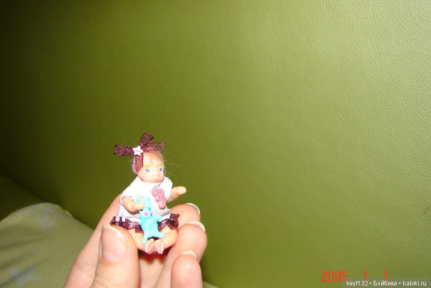 Евочка - мини кукла — Авторские миниатюрные куклы: лепка