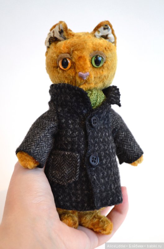 Кот в пальто. Игрушка ручной работы (фото 4)