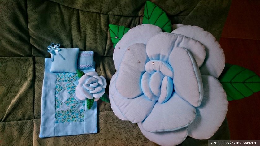 Комплектик в кукольную кроватку "Голубая мечта" (фото 9)