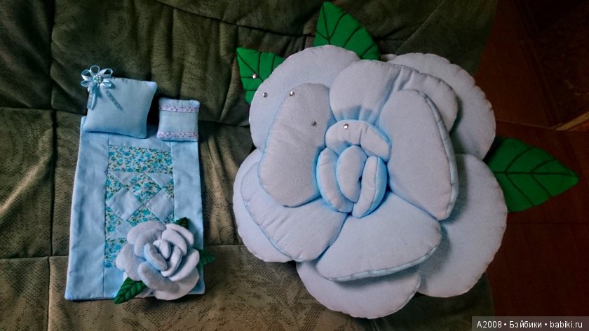 Комплектик в кукольную кроватку "Голубая мечта" (фото 7)