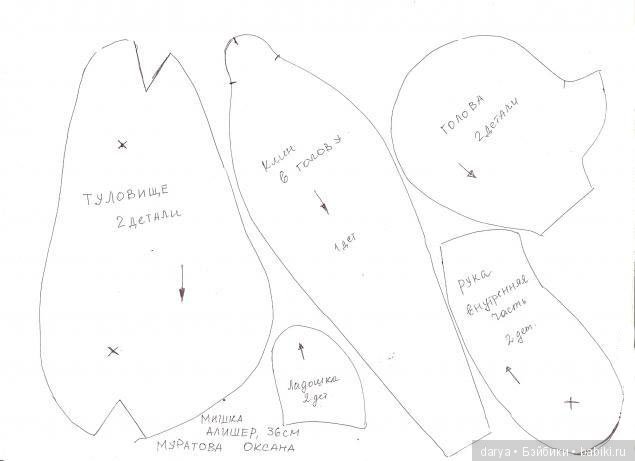 Мишка тедди Алишер. Автор выкройки Оксана Муратова (фото 5)