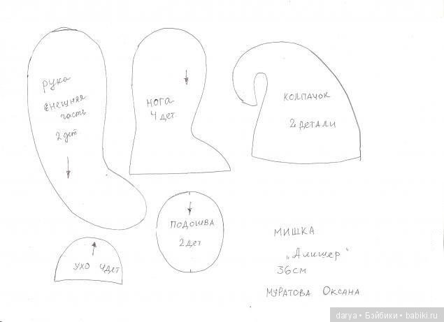 Мишка тедди Алишер. Автор выкройки Оксана Муратова (фото 6)