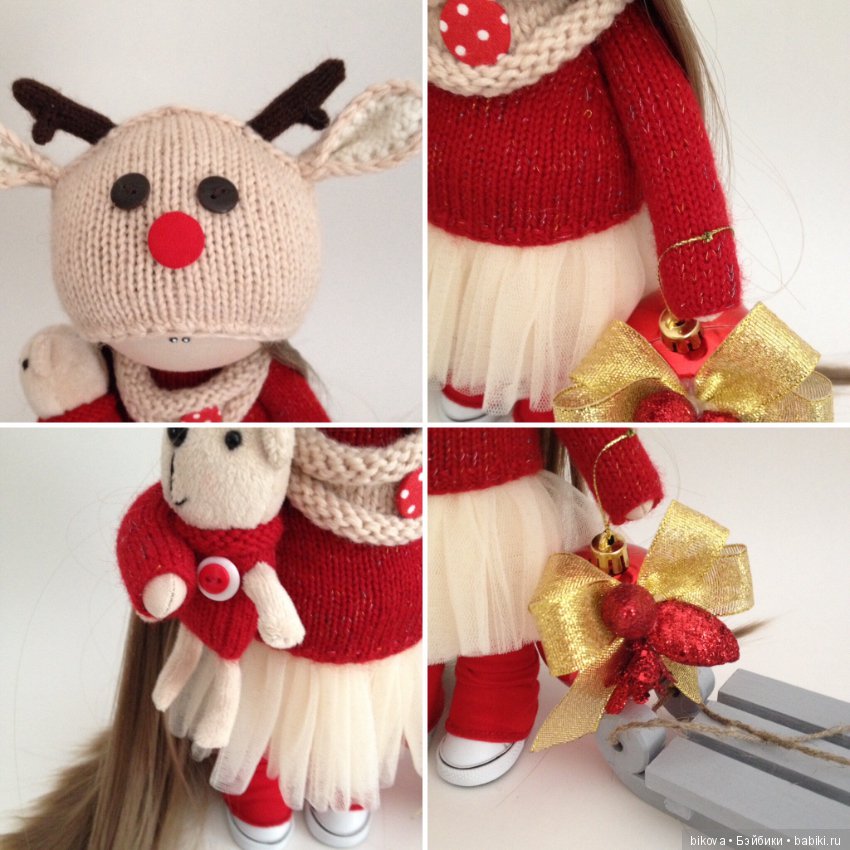 Моя новогодняя малышня. Куклы из ткани