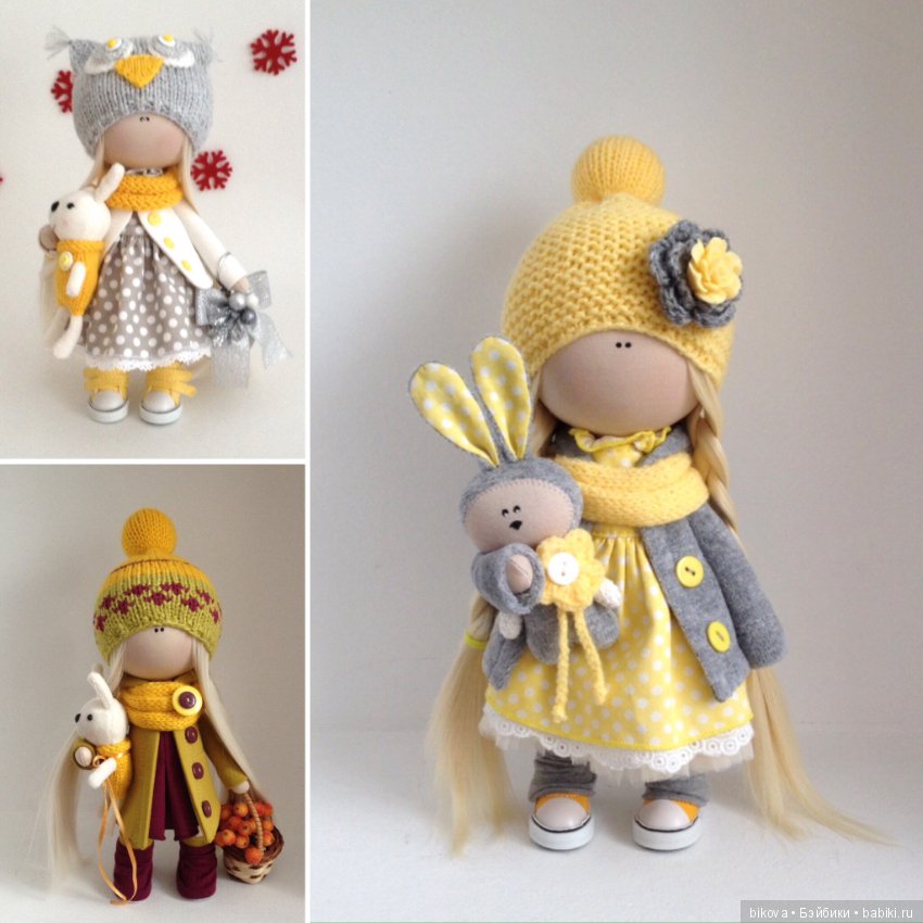 Моя новогодняя малышня. Куклы из ткани