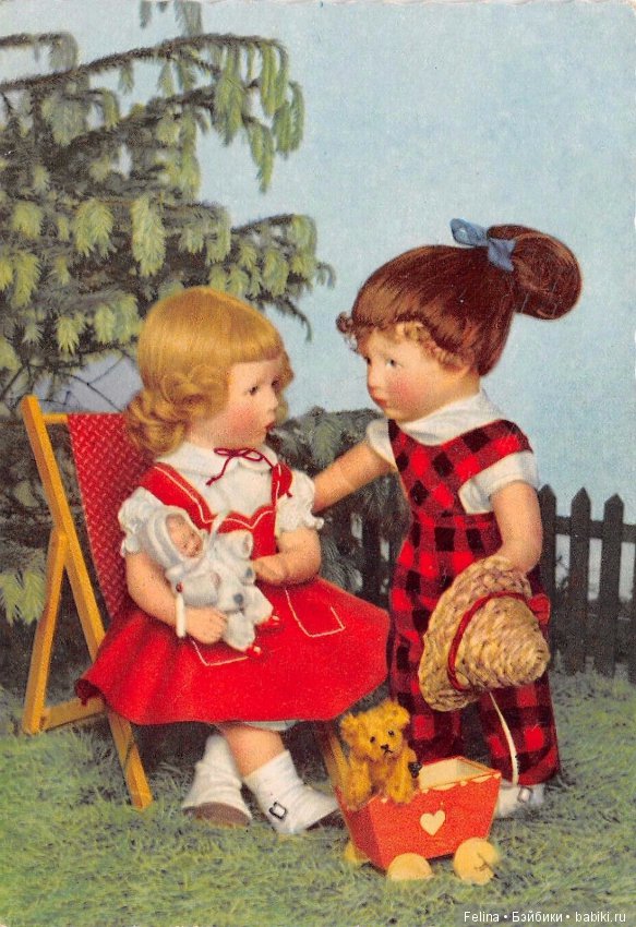 Куклы Käthe Kruse в открытках, акварели, фотографиях (фото 8)