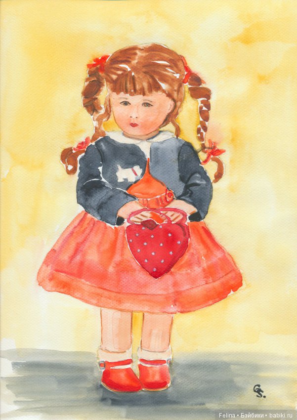 Куклы Käthe Kruse в открытках, акварели, фотографиях