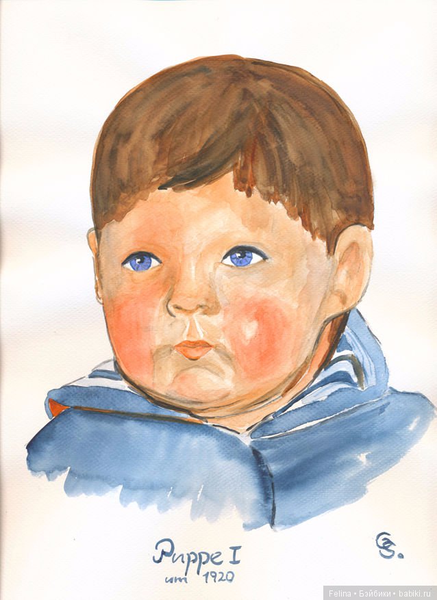 Куклы Käthe Kruse в открытках, акварели, фотографиях