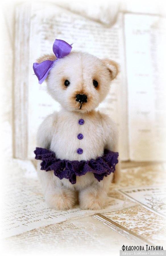 Мишка Мила, выкройка игрушки Татьяны Федоровой