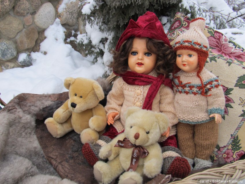 Прогулка на санках — Редкие антикварные куклы и реплики: воск (фото 8)