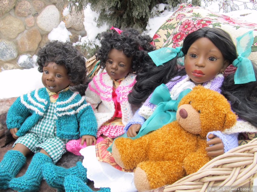 Прогулка на санках — Редкие антикварные куклы и реплики: воск