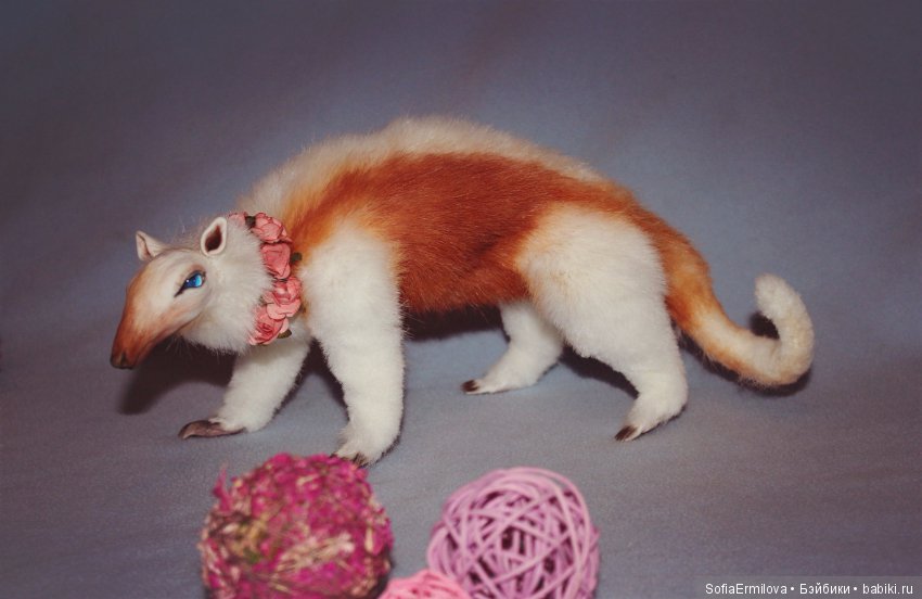 Муравьеды — Игрушки в смешанной технике (мех и глина): Арт (фото 8)