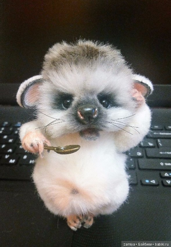 Тиша- маленький пушистый комочек или рост семейки ежиков, авторская игрушка ручной работы