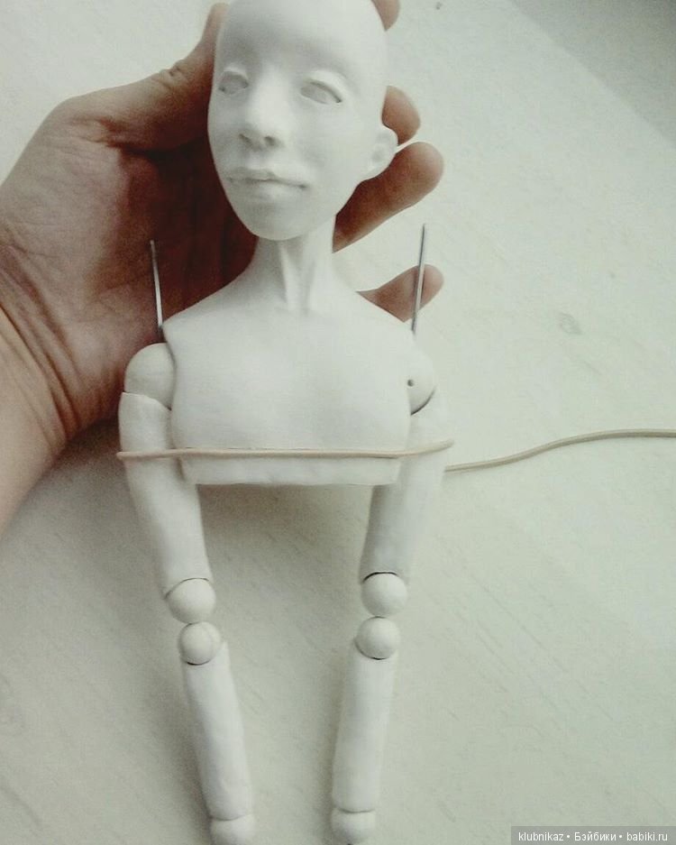 Солнечный мальчик, процесс создания шарнирной куклы (фото 6)