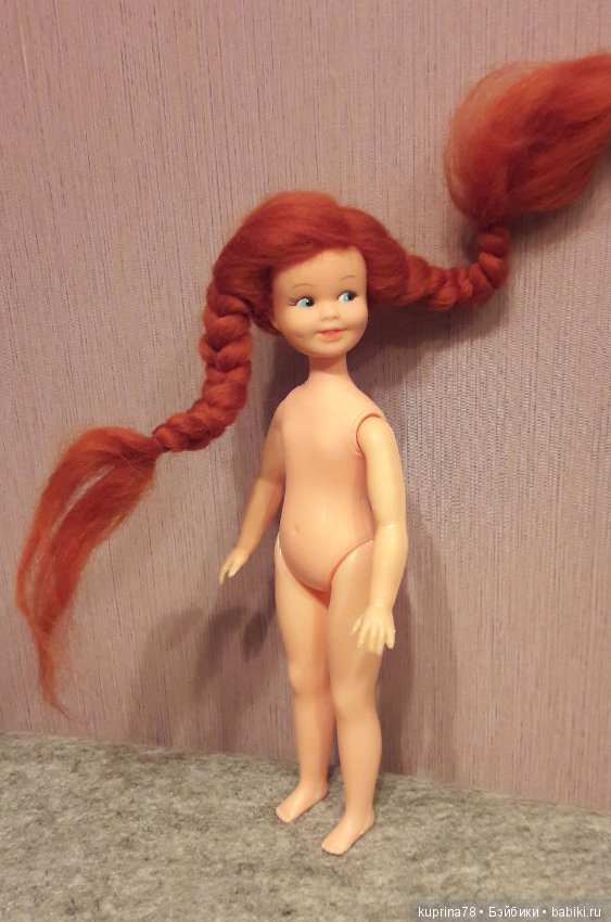 Пеппи Длинный чулок! с антресоли в новую жизнь. Мой первый ООАК старой куколки (фото 8)