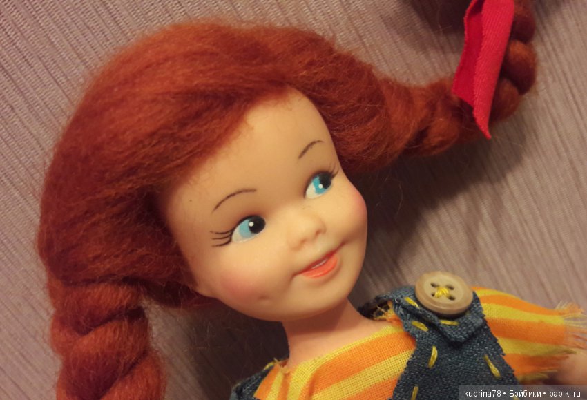 Пеппи Длинный чулок! с антресоли в новую жизнь. Мой первый ООАК старой куколки (фото 9)