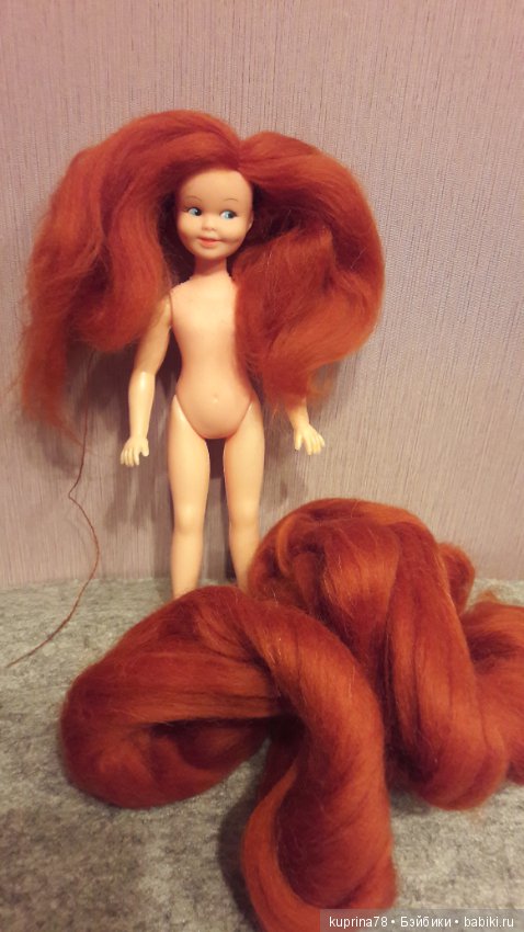 Пеппи Длинный чулок! с антресоли в новую жизнь. Мой первый ООАК старой куколки (фото 4)