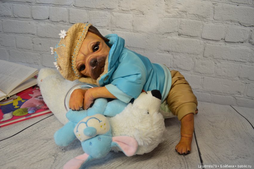 Реборн мопсик Кимико, Принцесса. Мастерская Людмилы Скрылёвой (фото 8)