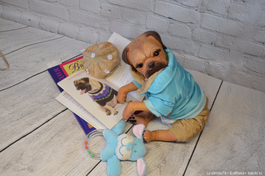 Реборн мопсик Кимико, Принцесса. Мастерская Людмилы Скрылёвой (фото 4)