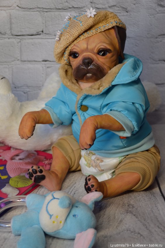 Реборн мопсик Кимико, Принцесса. Мастерская Людмилы Скрылёвой (фото 5)