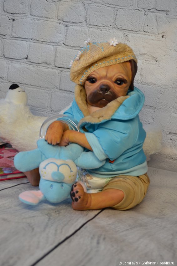 Реборн мопсик Кимико, Принцесса. Мастерская Людмилы Скрылёвой (фото 6)