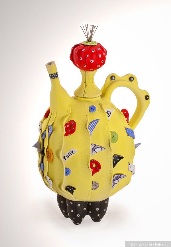 Чайники из глины от Laura Peery