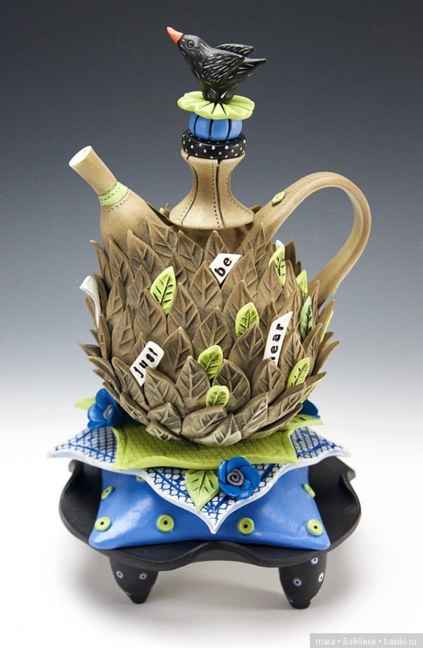 Чайники из глины от Laura Peery