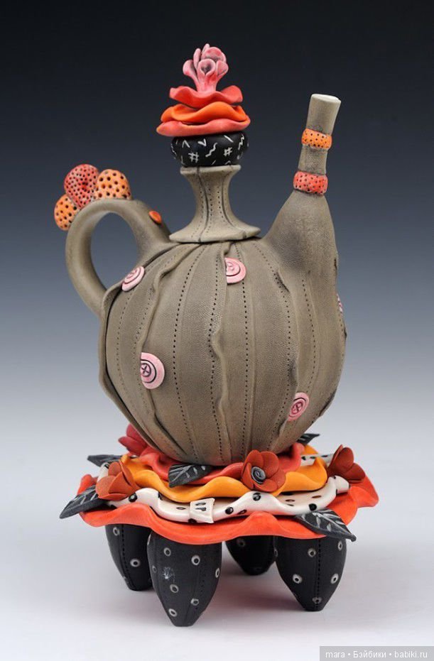 Чайники из глины от Laura Peery (фото 8)