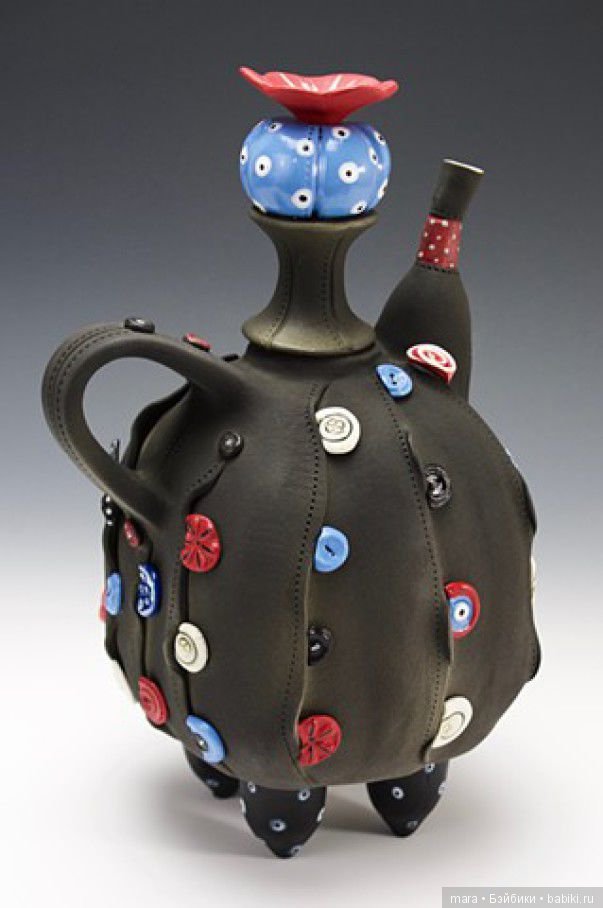 Чайники из глины от Laura Peery