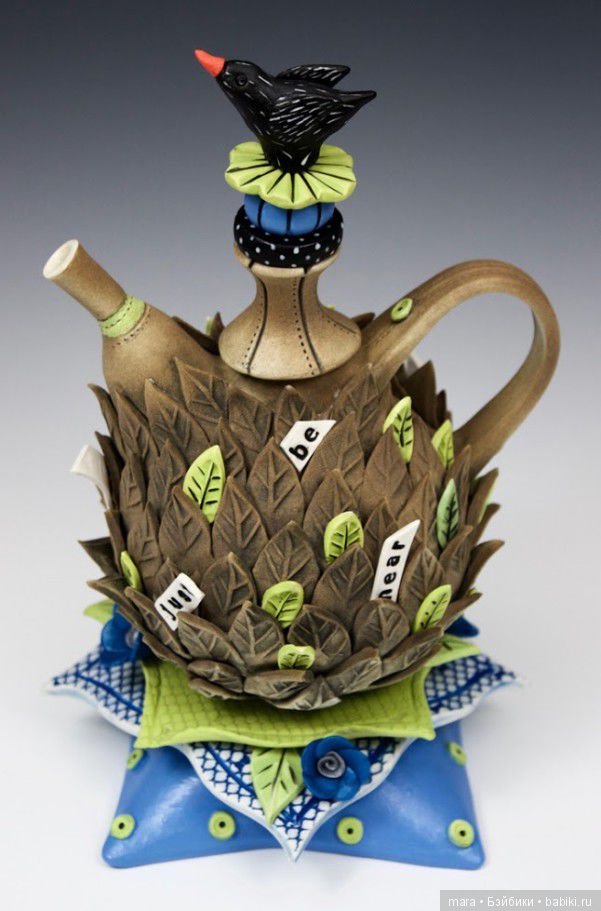 Чайники из глины от Laura Peery