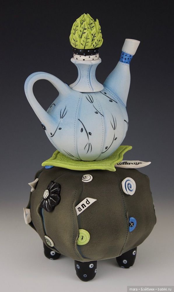 Чайники из глины от Laura Peery