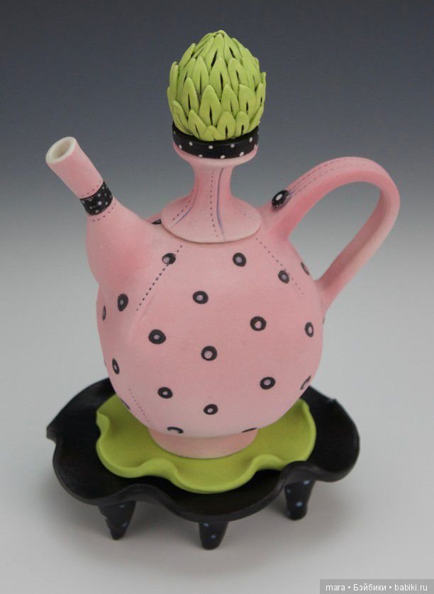 Чайники из глины от Laura Peery