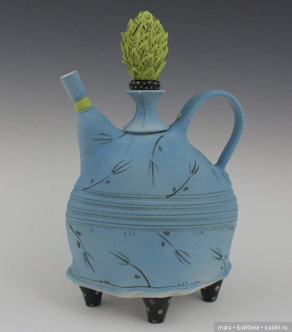 Чайники из глины от Laura Peery