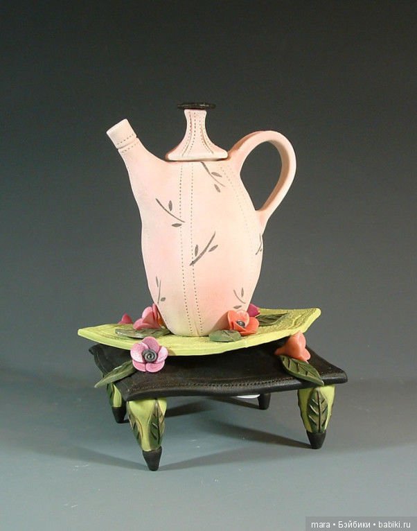Чайники из глины от Laura Peery
