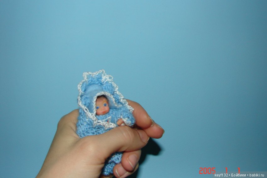 Малыш Ник. Мини кукла — Авторские миниатюрные куклы: лепка (фото 9)