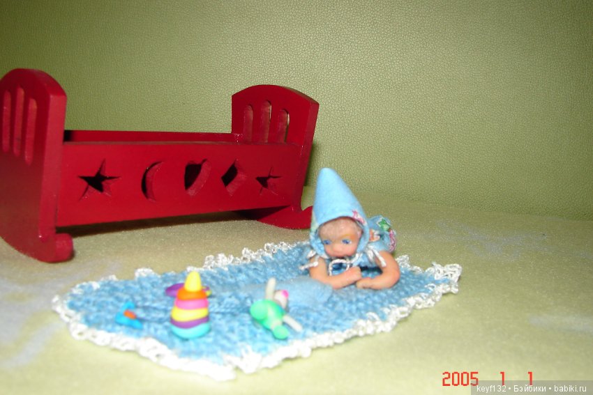 Малыш Ник. Мини кукла — Авторские миниатюрные куклы: лепка (фото 7)