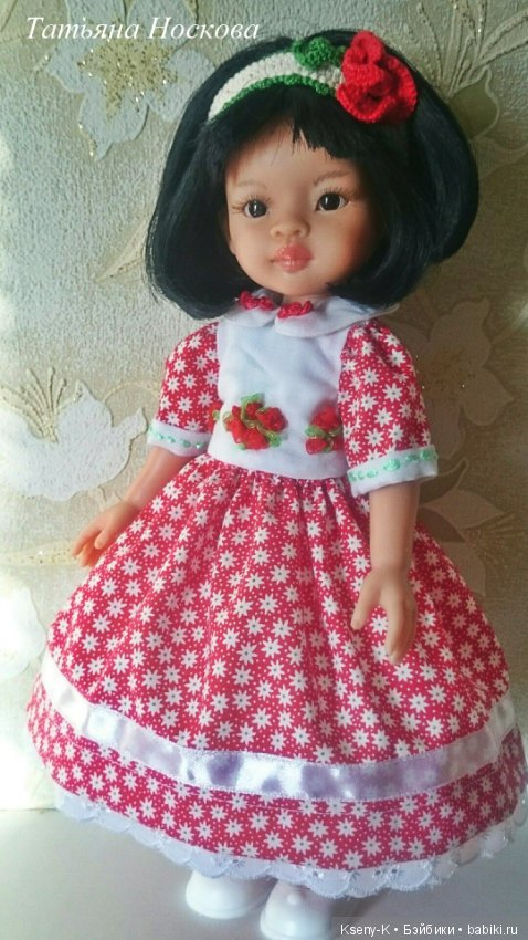 Платье с вышивкой лентами для кукол Paola Reina 32 см "Малышка Рози" (фото 10)