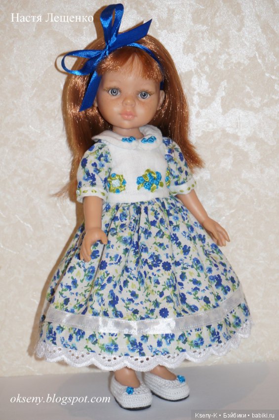 Платье с вышивкой лентами для кукол Paola Reina 32 см "Малышка Рози" (фото 7)